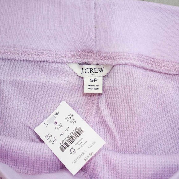 NWT J. Crew Waffle Jogger Pants in Lavender Mist size SP - Picture 5 of 5